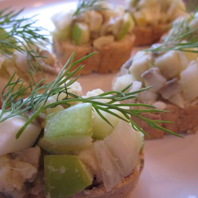 Salmon And Herring Canapes