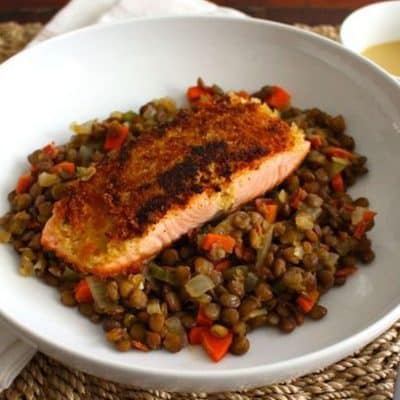 Salmon With Lentils