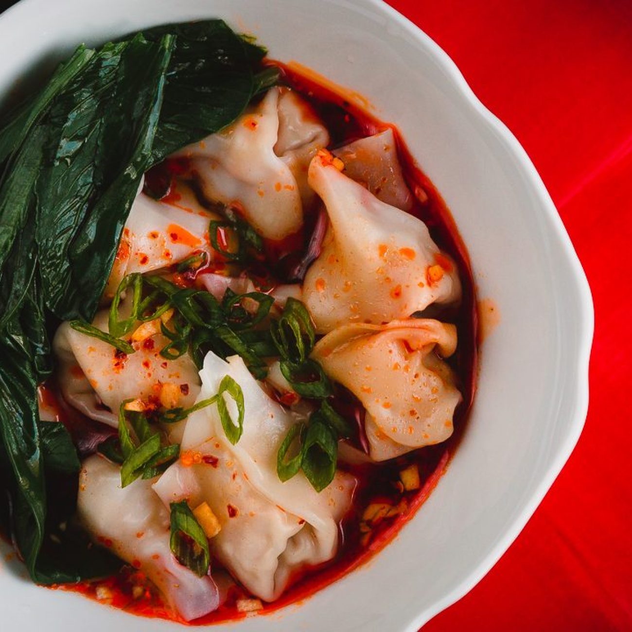 Salmon Won Tons With Ginger & Red Vinegar Dipping