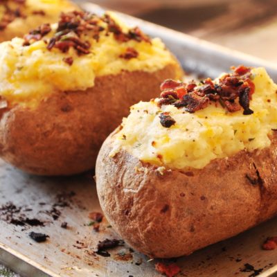 Salt-Baked Potatoes With Goat Cheese