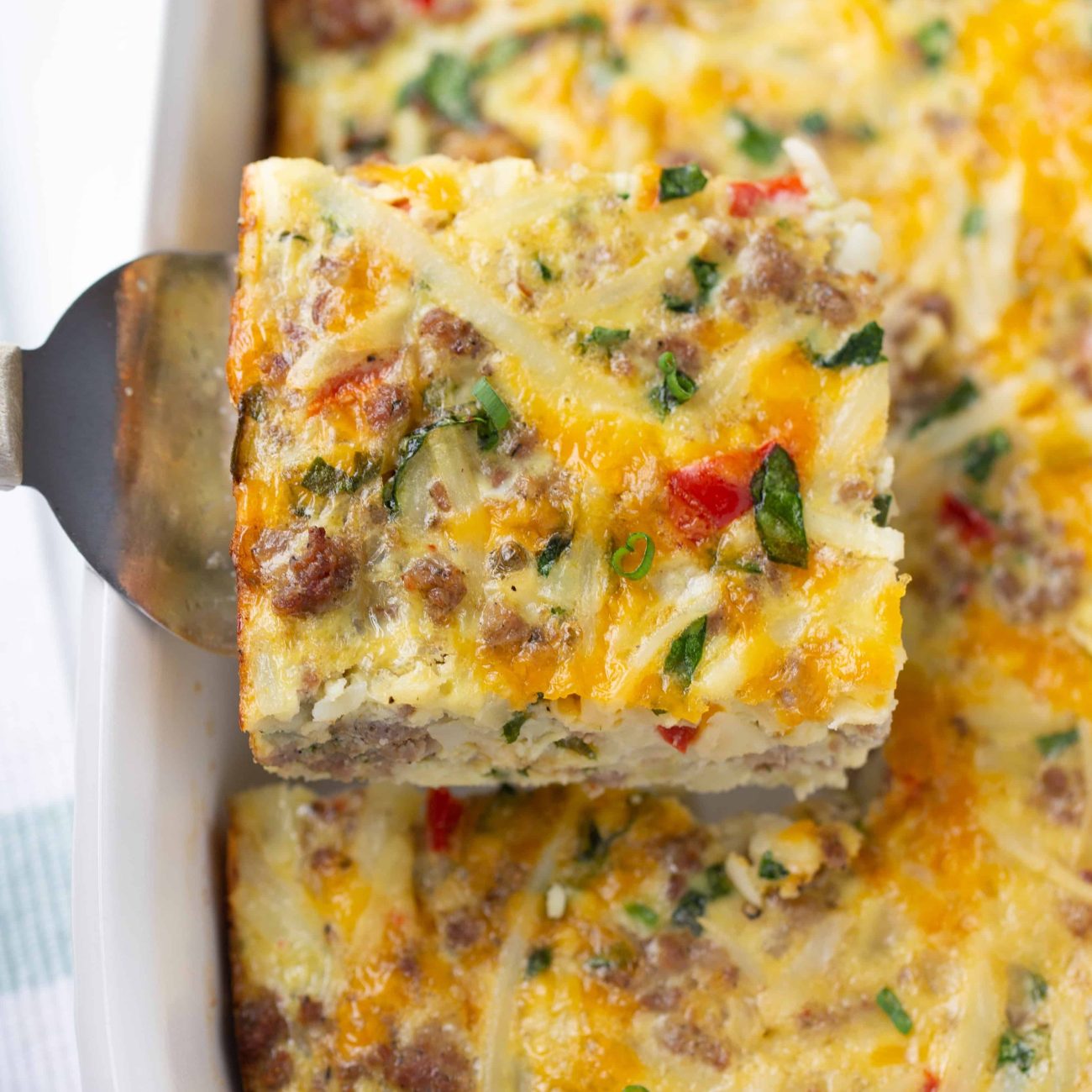 Sausage Hash Brown Breakfast Casserole