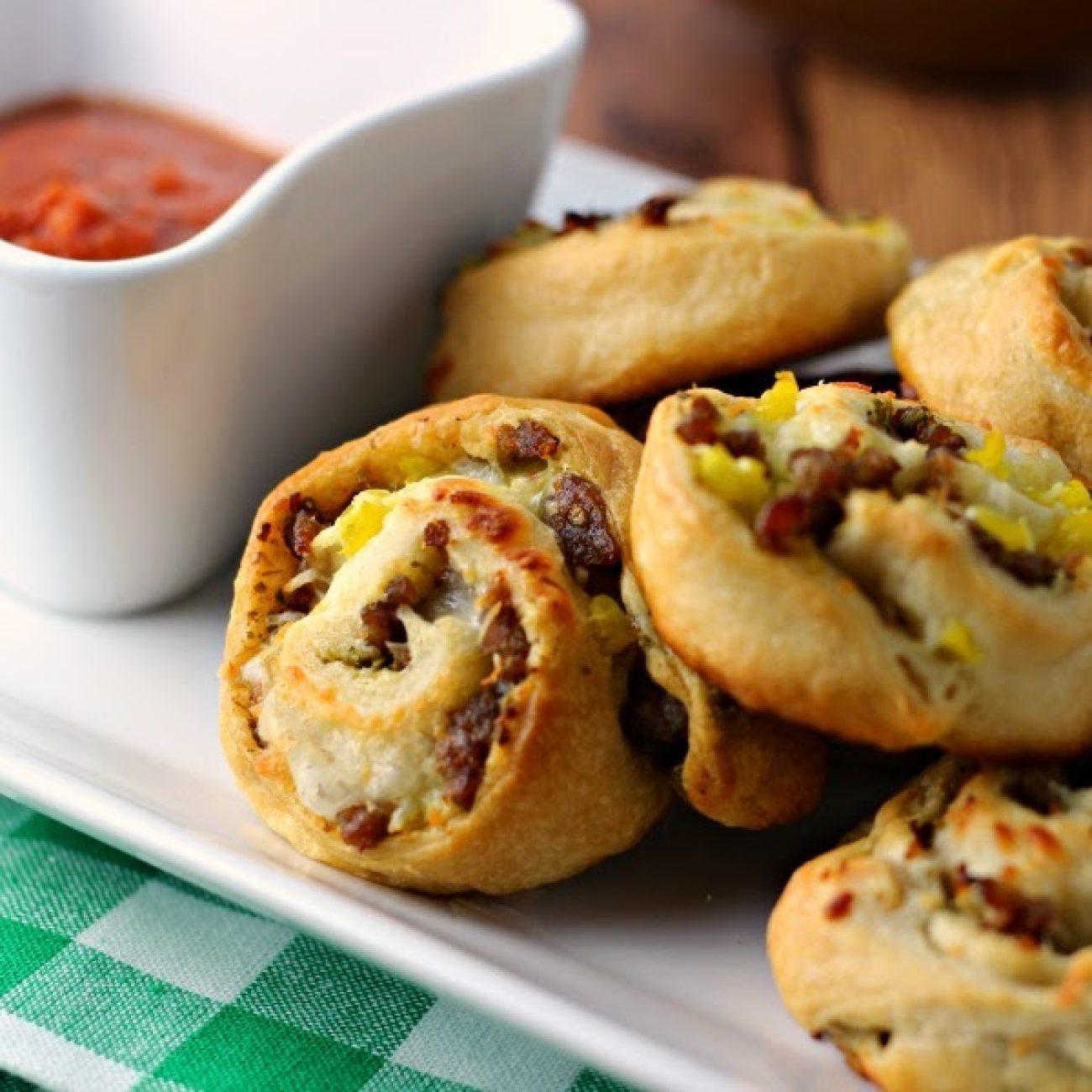 Sausage Mushroom Pinwheels