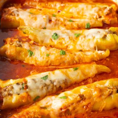 Sausage Stuffed Banana Peppers