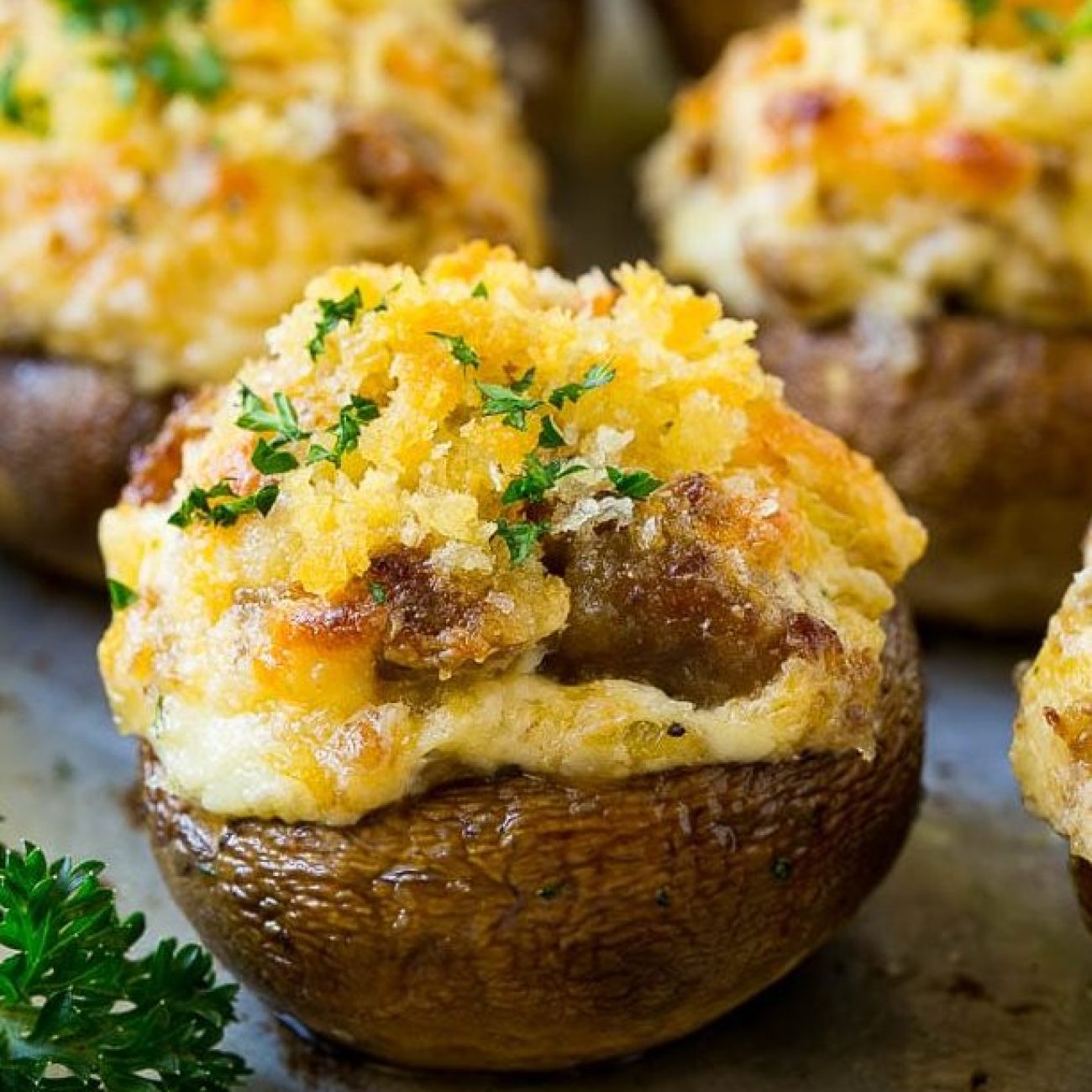 Sausage Stuffed Mushrooms