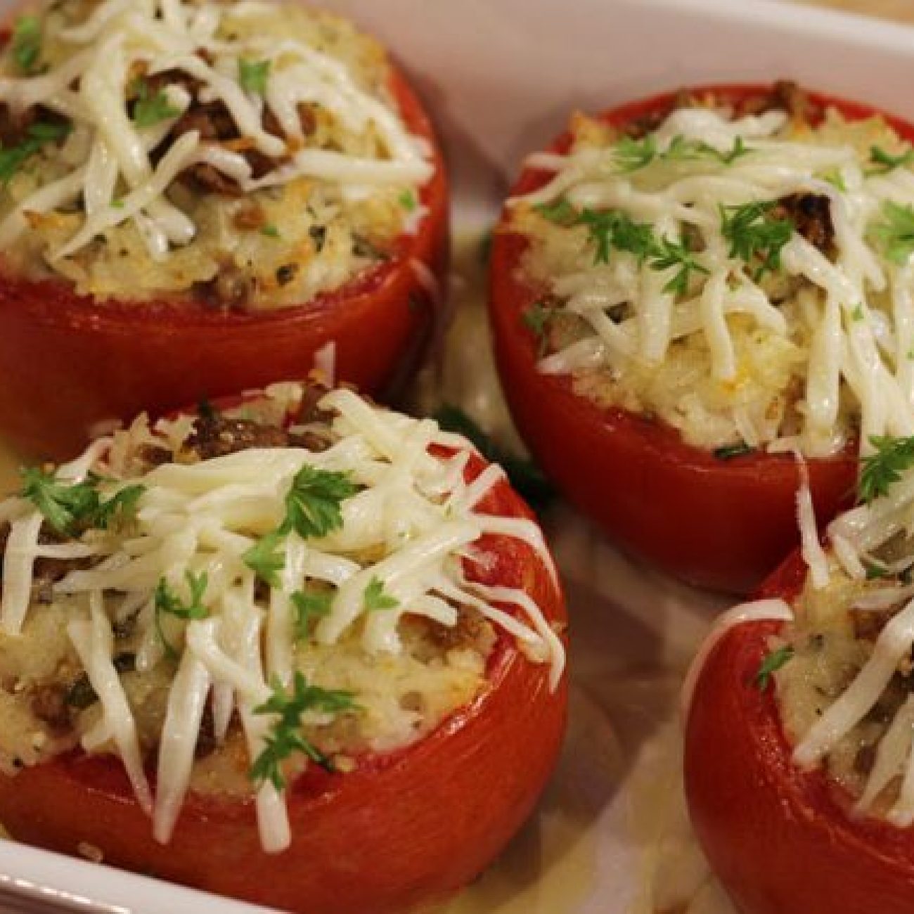 Sausage Stuffed Tomatoes