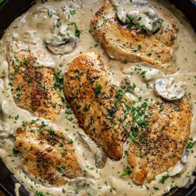 Sauted Chicken Breasts With Shiitake