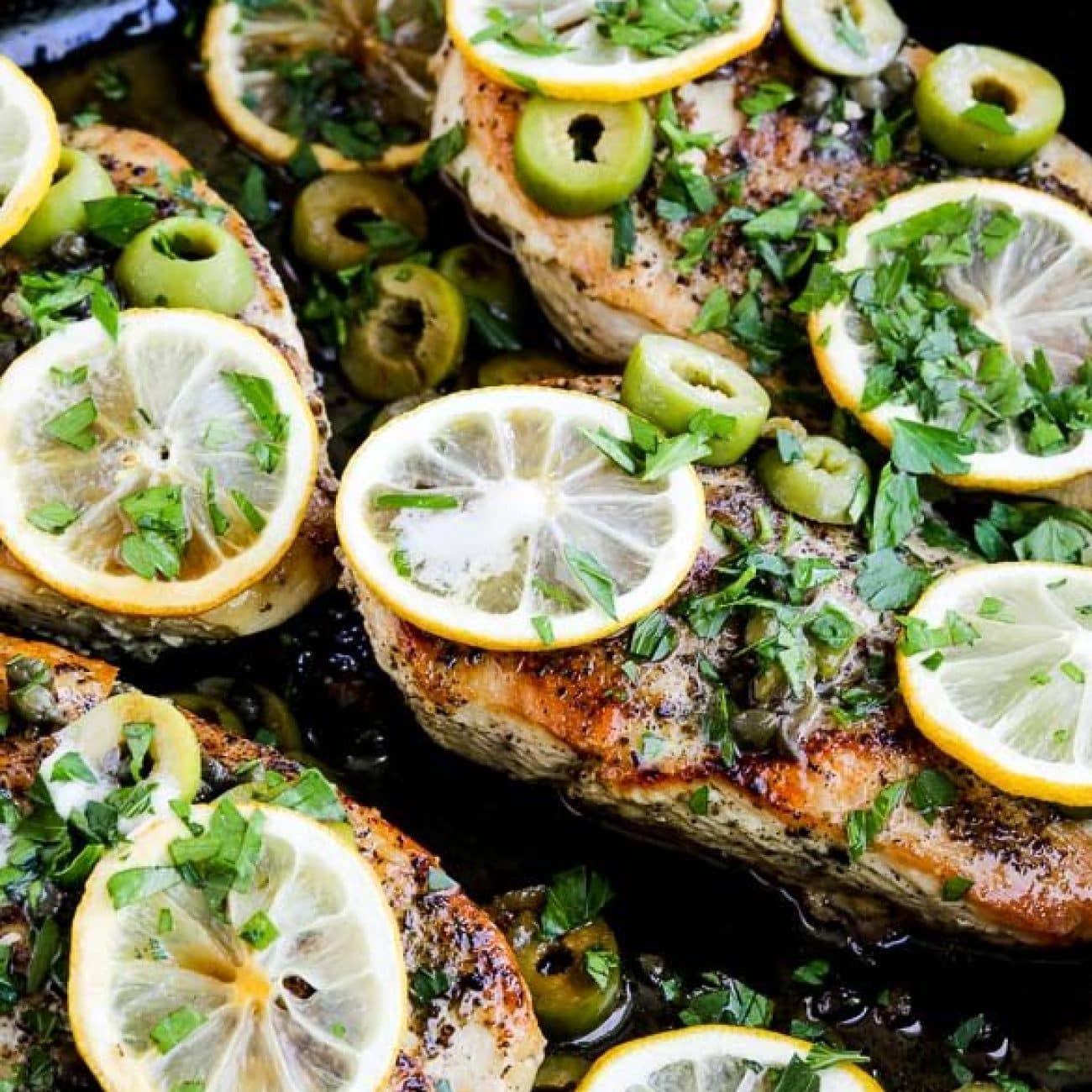 Sauted Chicken With Green Olives And