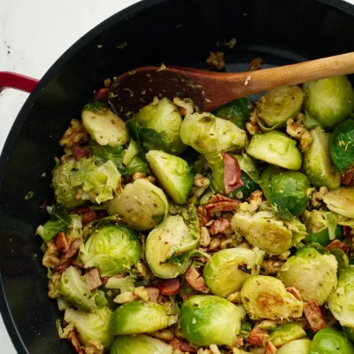 Sauteed Brussels Sprouts With Walnuts