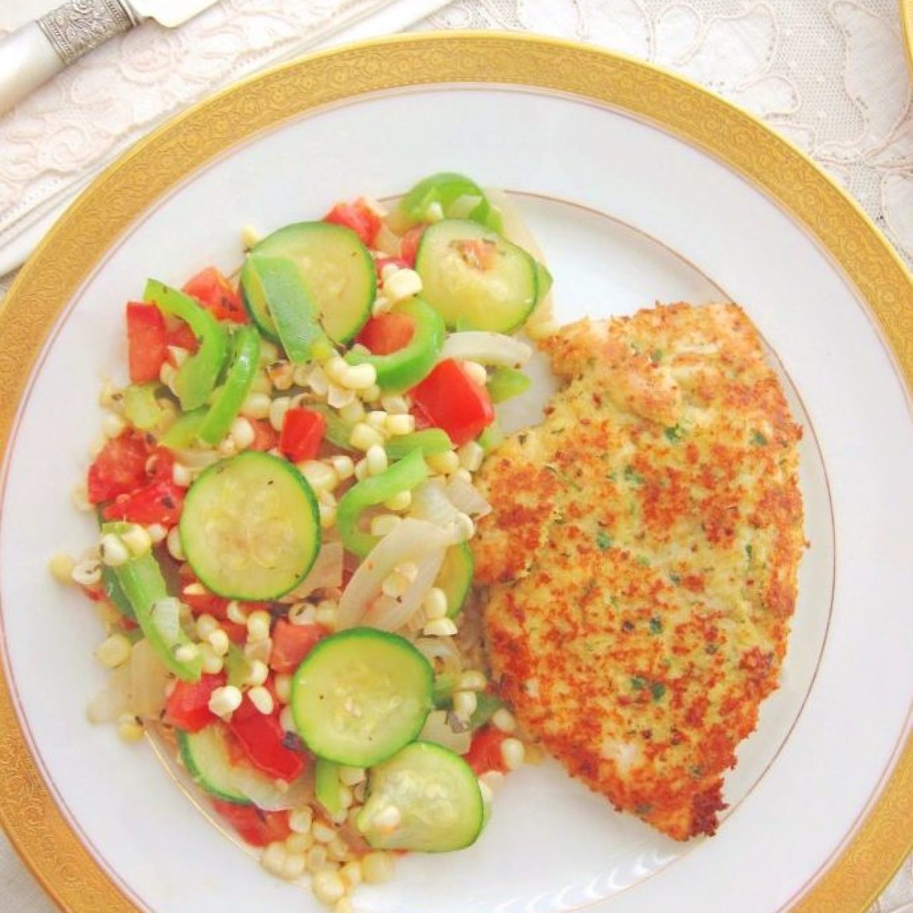 Sauteed Chicken Breasts With Cucumber Salad