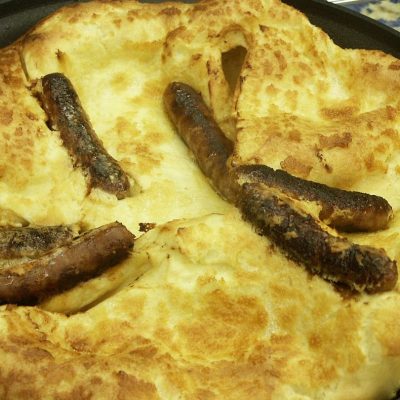 Savory British Sausage And Yorkshire Pudding Bake