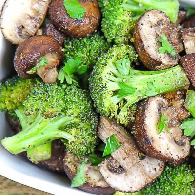 Savory Roasted Mushroom And Green Onion Medley