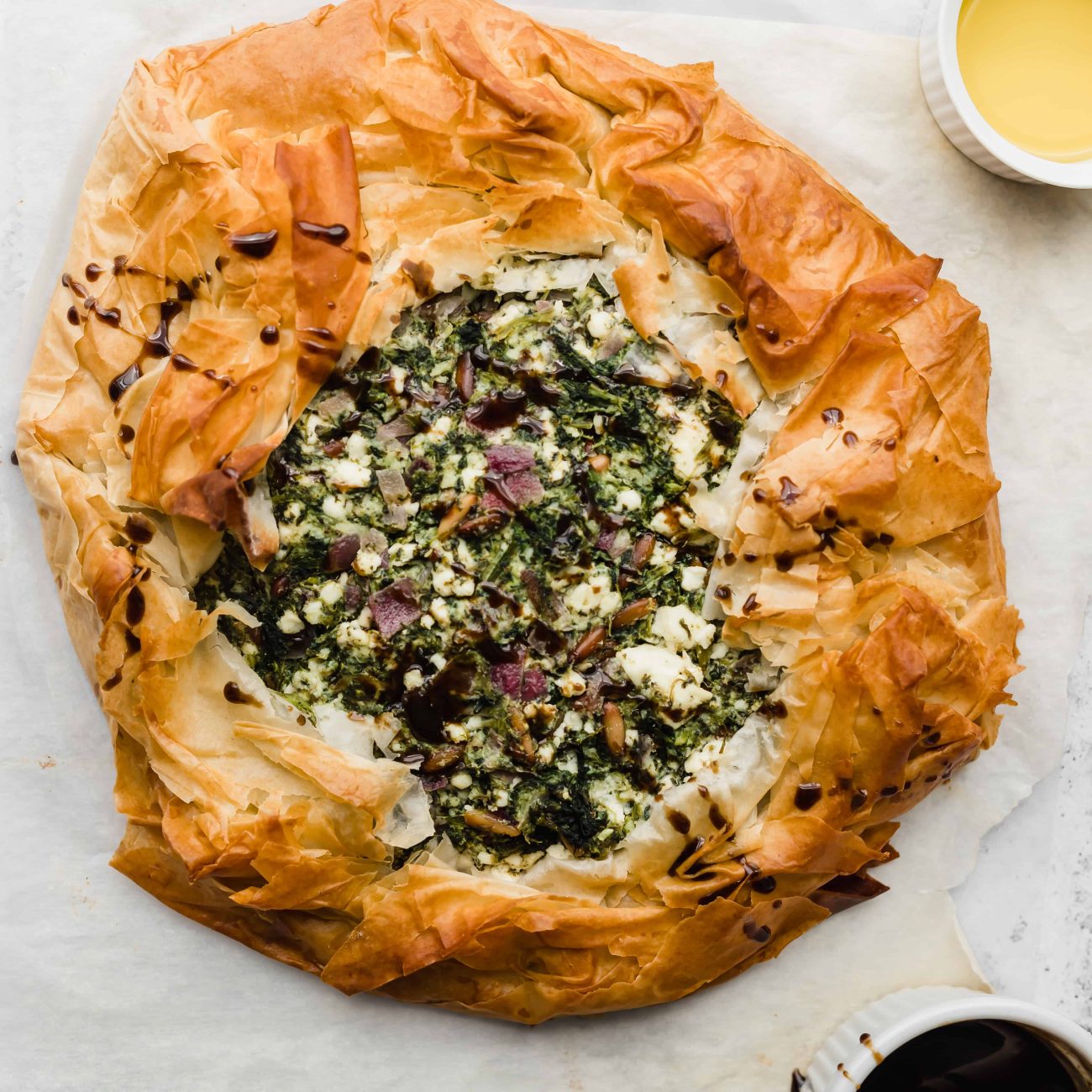 Savory Spinach and Feta Phyllo Pie Recipe