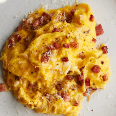 Savory Steak And Crispy Bacon Egg Scramble Recipe