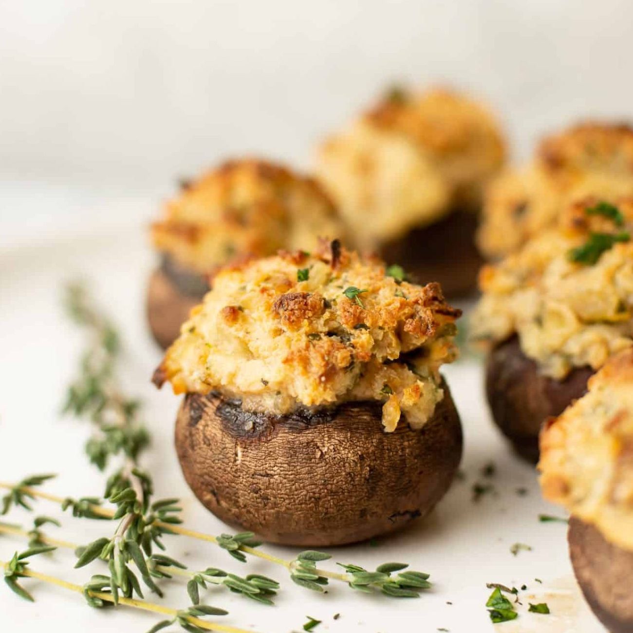 Savory Thyme-Stuffed Mushroom Caps Recipe