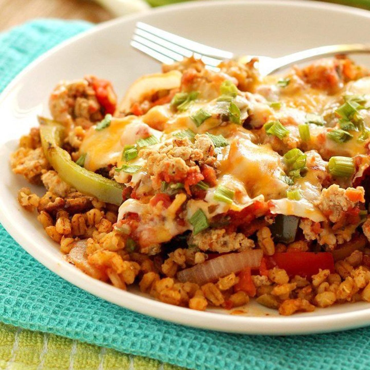 Savory Turkey and Barley Goulash Casserole with Rice