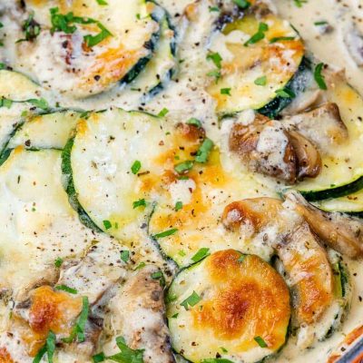 Savory Zucchini And Mushroom Skillet Medley