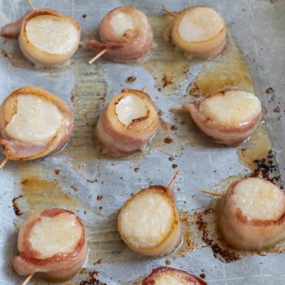 Scallops Wrapped In Bacon In A Maple