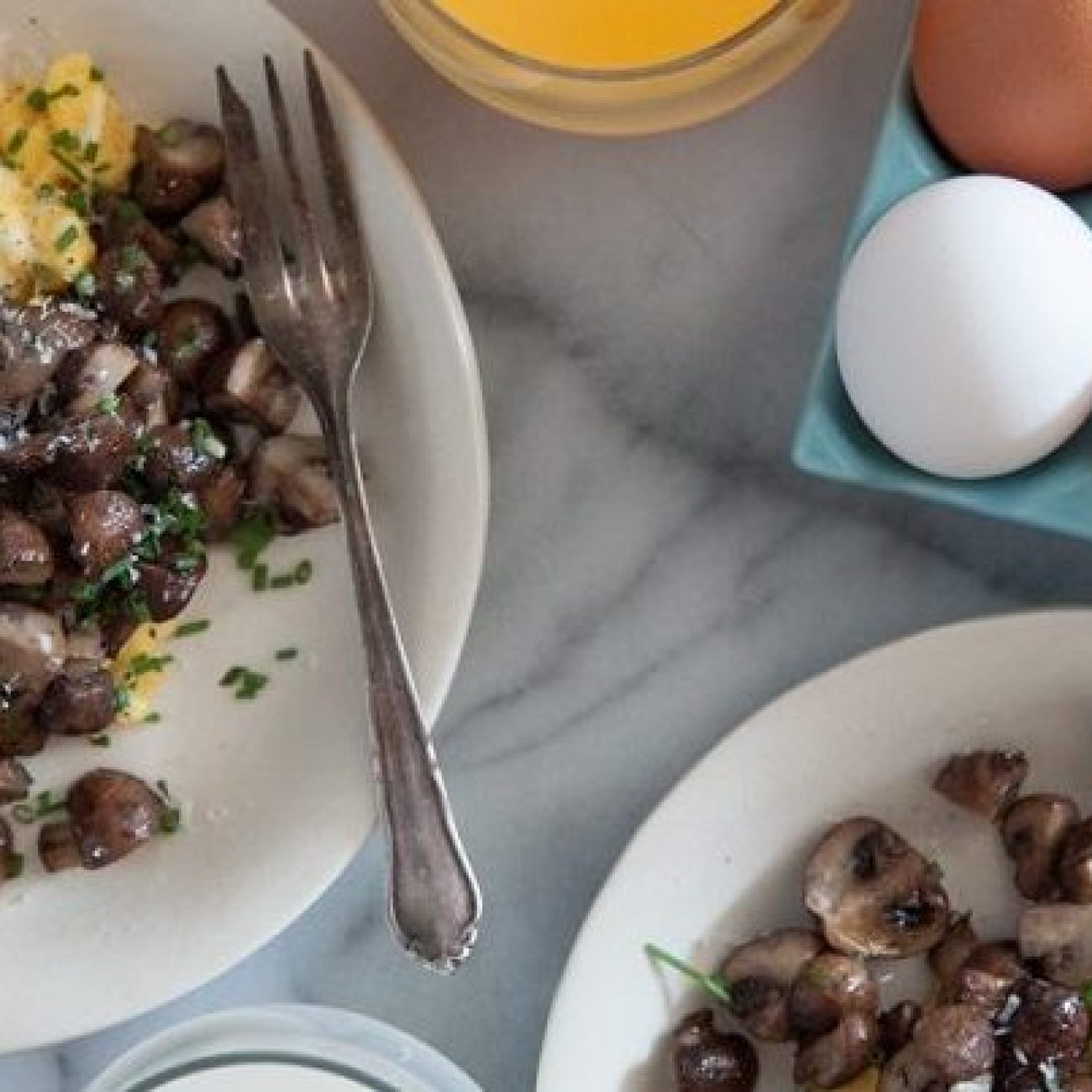 Scrambled Eggs With Spiced Mushrooms