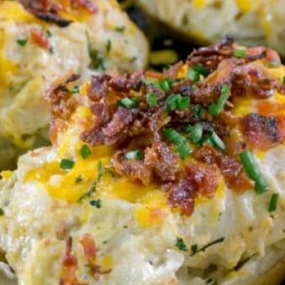 Seafood-Topped Twice-Baked Potatoes Recipe