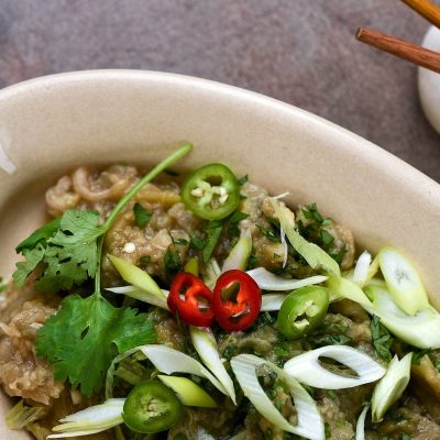 Sesame Eggplant Aubergine Salad