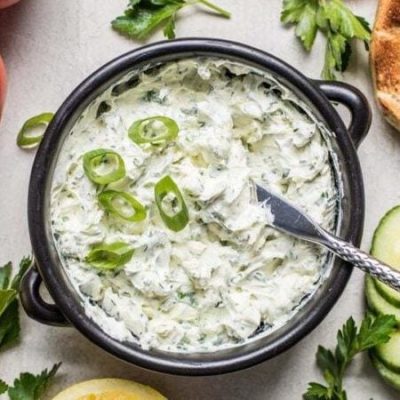 Sharp Cheddar And Scallion Spread With Hot