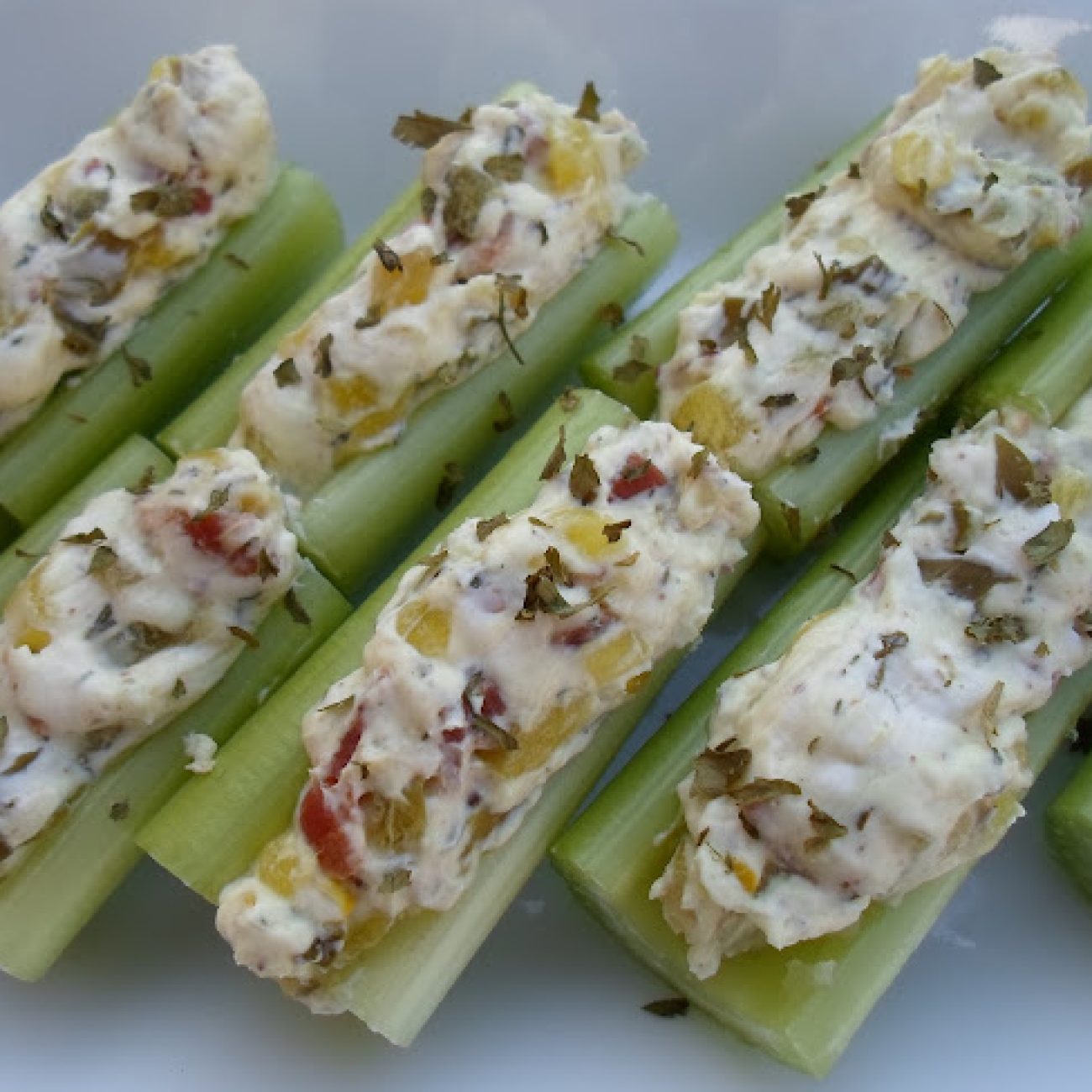 Shirleys Stuffed Celery With Nuts