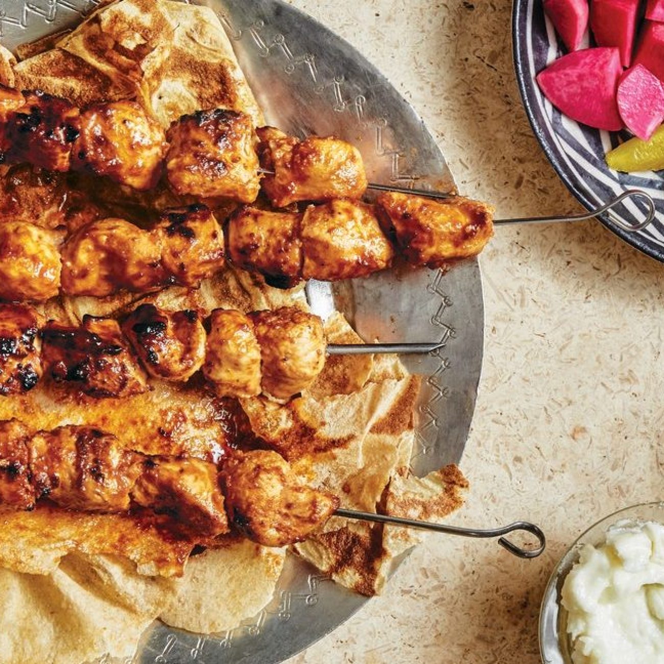 Shish Taouk Toum – Grilled / Bbq Chicken With