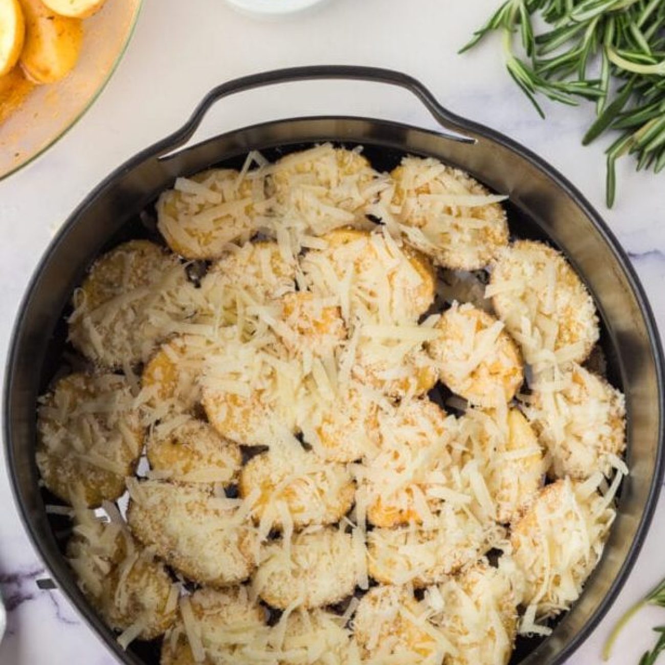 Shredded Potato Baskets With Cheese And