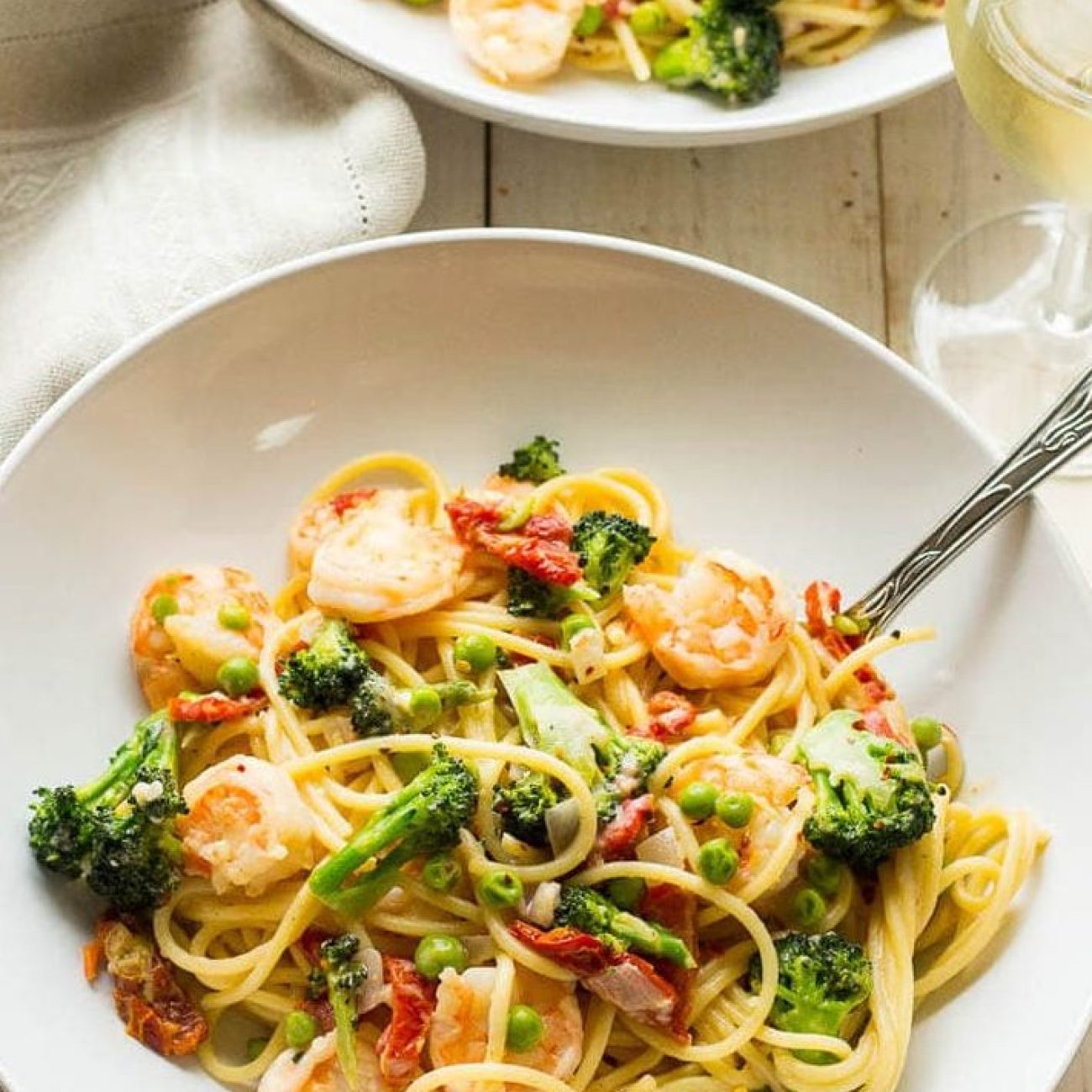 Shrimp And Pasta Primavera