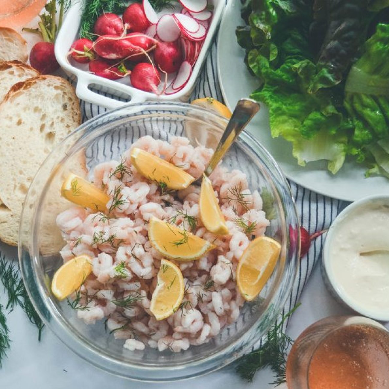 Shrimp Open- Faced Sandwich