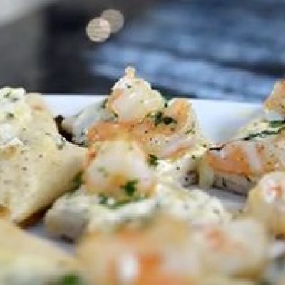 Shrimp Scampi Crostini