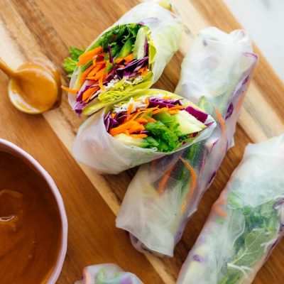 Shrimp Summer Rolls With Peanut Dipping