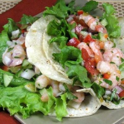 Shrimp Tacos With Crunchy Vegetables