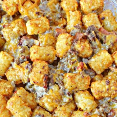 Simple Hamburger Tater Tot Casserole