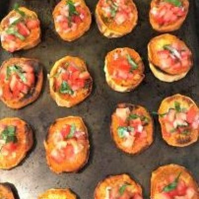 Simply Potato Cake Bruschetta #Sp5