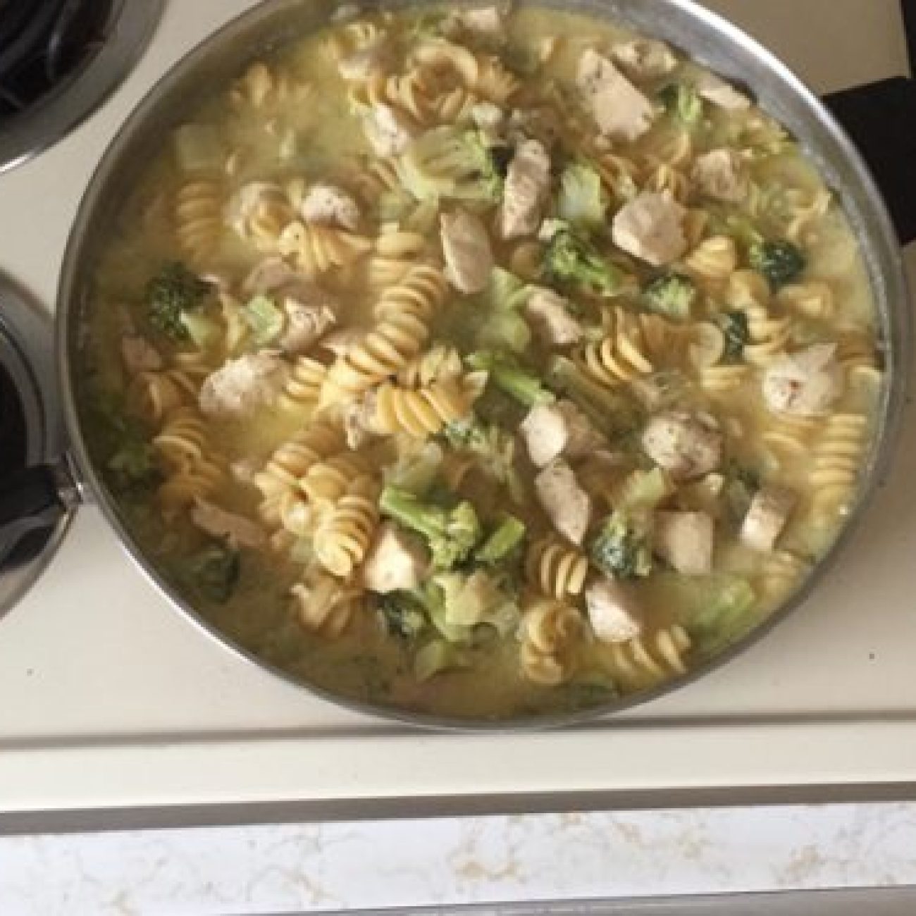 Skillet Chicken, Broccoli, Ziti, And Asiago