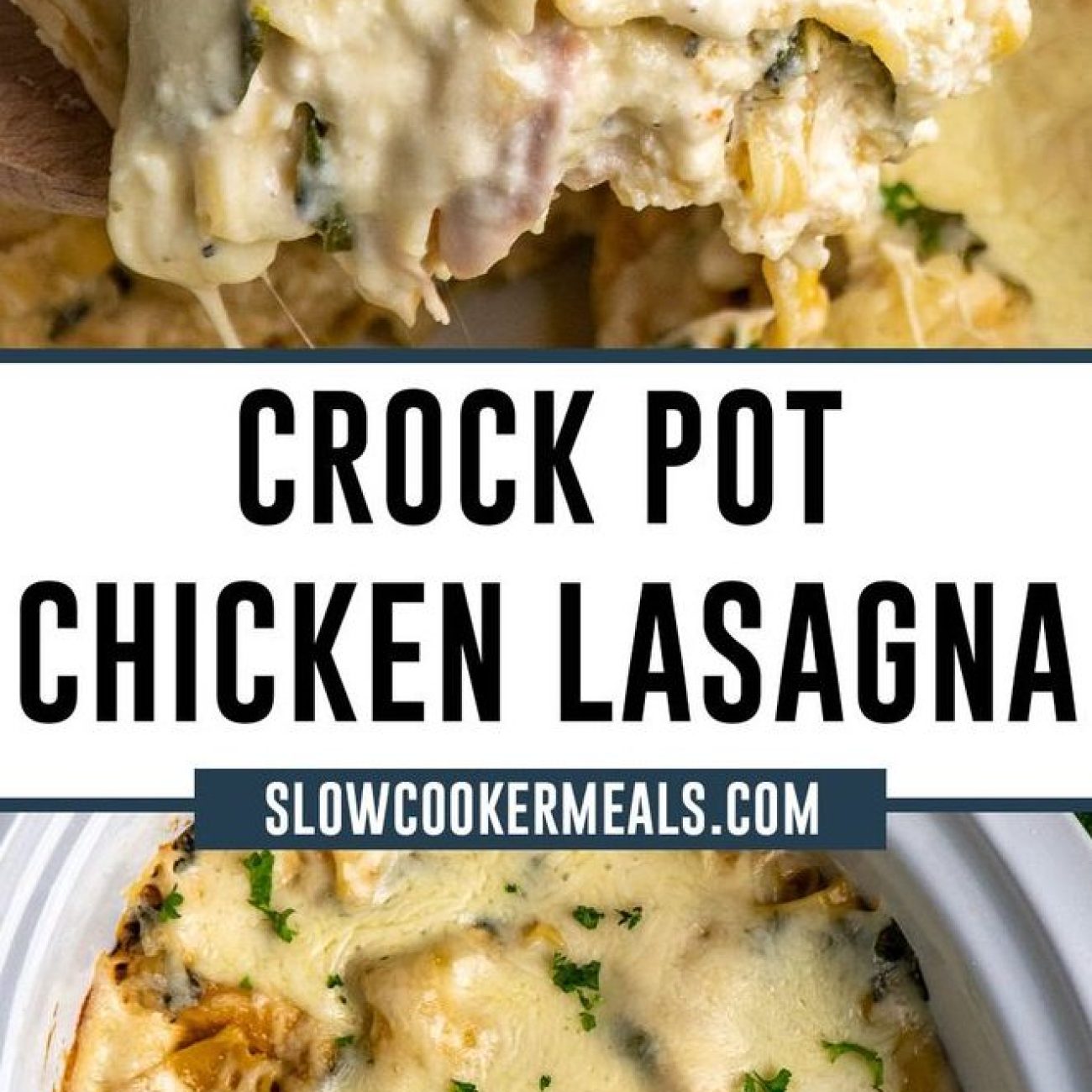 Slow Cooker Chicken Lasagna