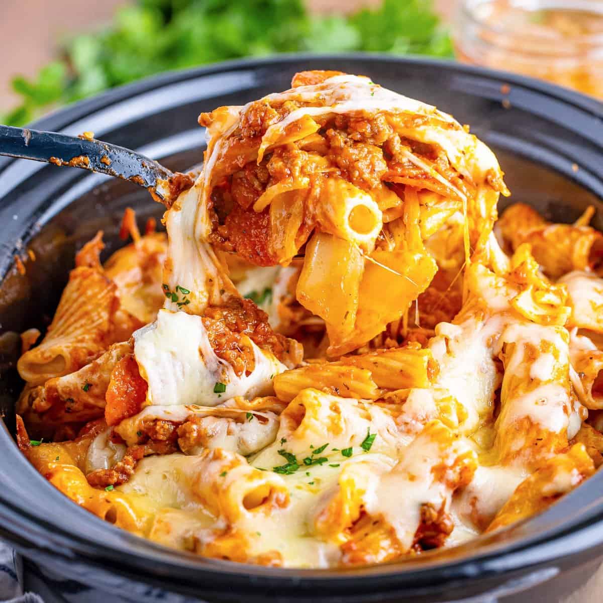 Slow Cooker Pizza Casserole