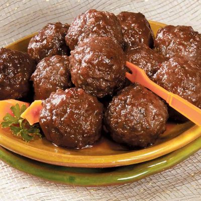 Slow Cooker Zesty Cocktail Meatballs