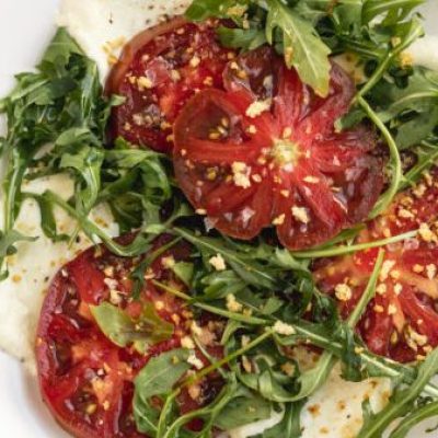 Smashed Tomato And Olive Salad