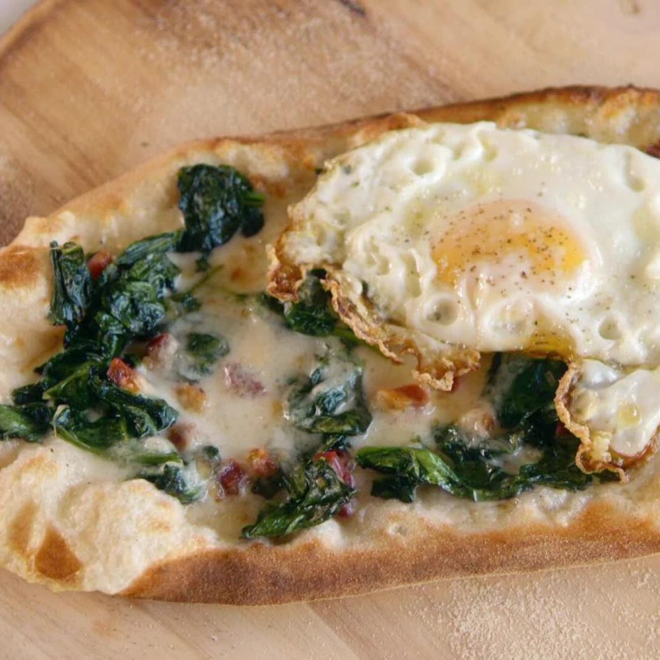 Smoked Gouda Spinach Pizza