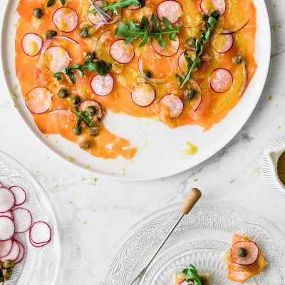 Smoked Salmon Carpaccio With Extra Virgin