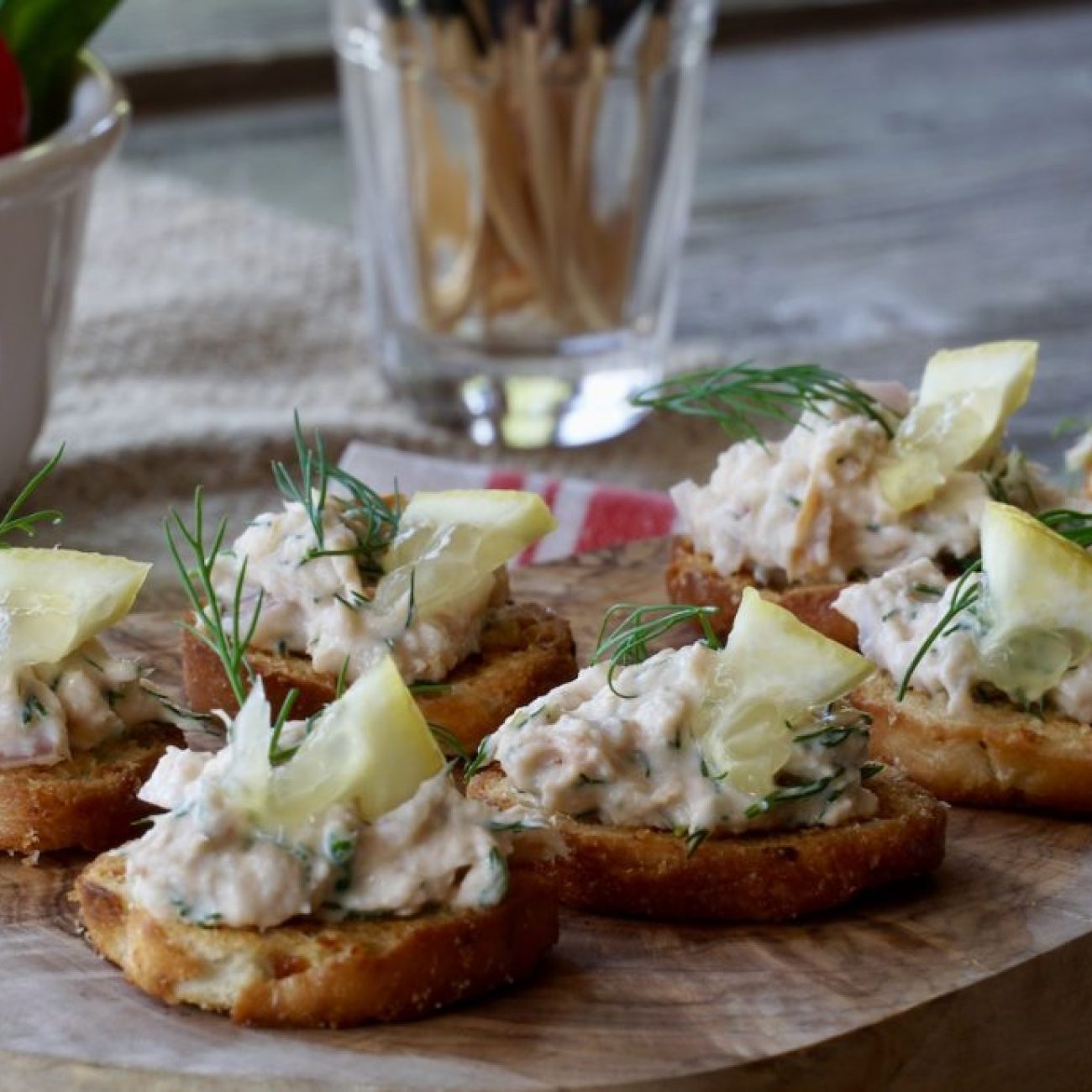 Smoked Trout With Crackers And A Lemon Dill