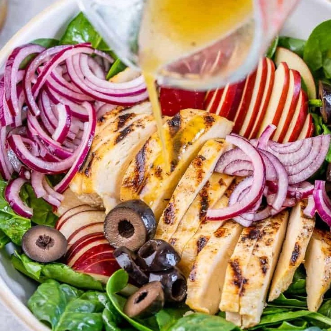 Smoky Chicken and Apple Spinach Salad Recipe