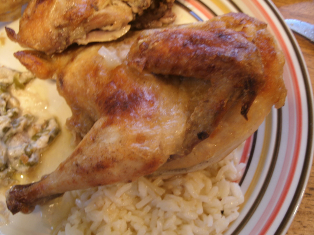 Smothered Cornish Game Hens