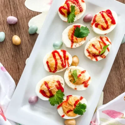 Spicy Deviled Eggs - Webo Yena Style