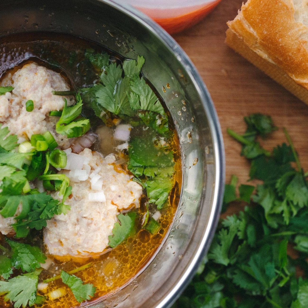 Spicy & Sour Vietnamese Pork Meatballs with Dipping Sauce