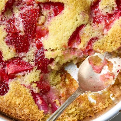 Strawberry Crowned Fluffy Pancake Delight