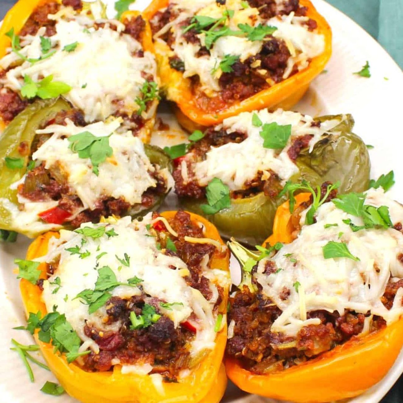 Stuffed Red Bell Peppers: A Vegetarian Delight