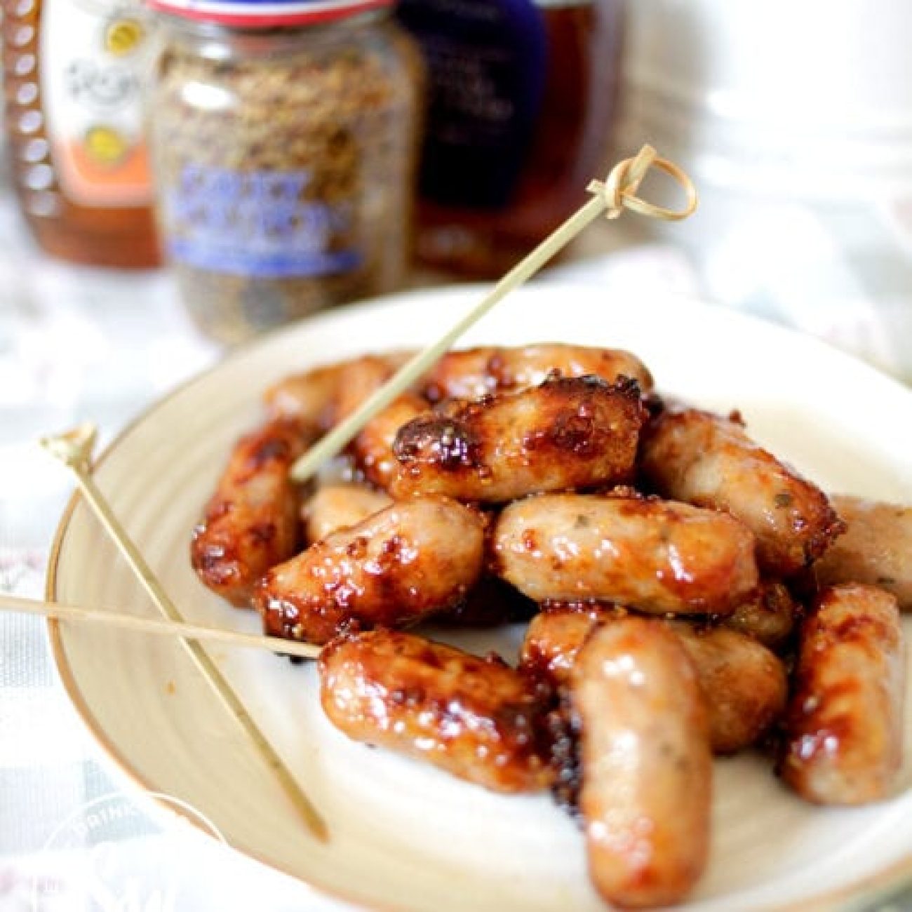 Tangy Mustard Glazed Sausages with a Sweet and Sour Twist